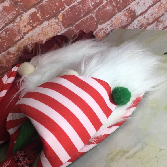 Dearfoams Festive Red and White Striped Ugly Christmas Slippers - Picture 3 of 9